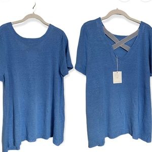NWT Lisa Todd Maliblu knit Short Sleeve Top